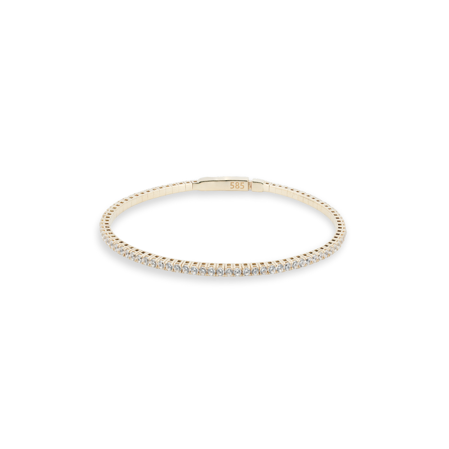 Semi-rigid 14K gold bracelet